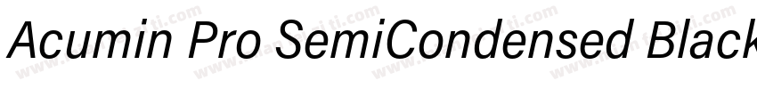 Acumin Pro SemiCondensed Black Ital字体转换